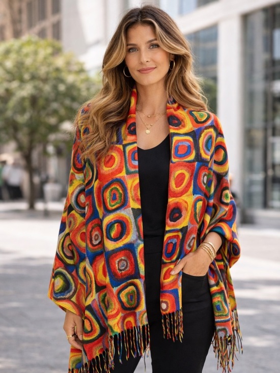 Other - 230. Colorful Geometric Patterned Wrap